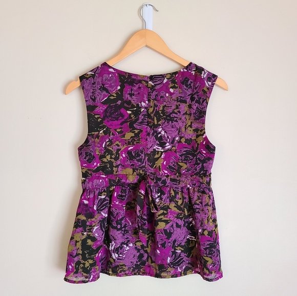Forever 21 Purple Floral Blouse - Picture 3 of 13